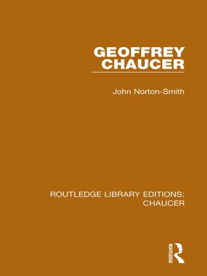 cover image of Geoffrey Chaucer